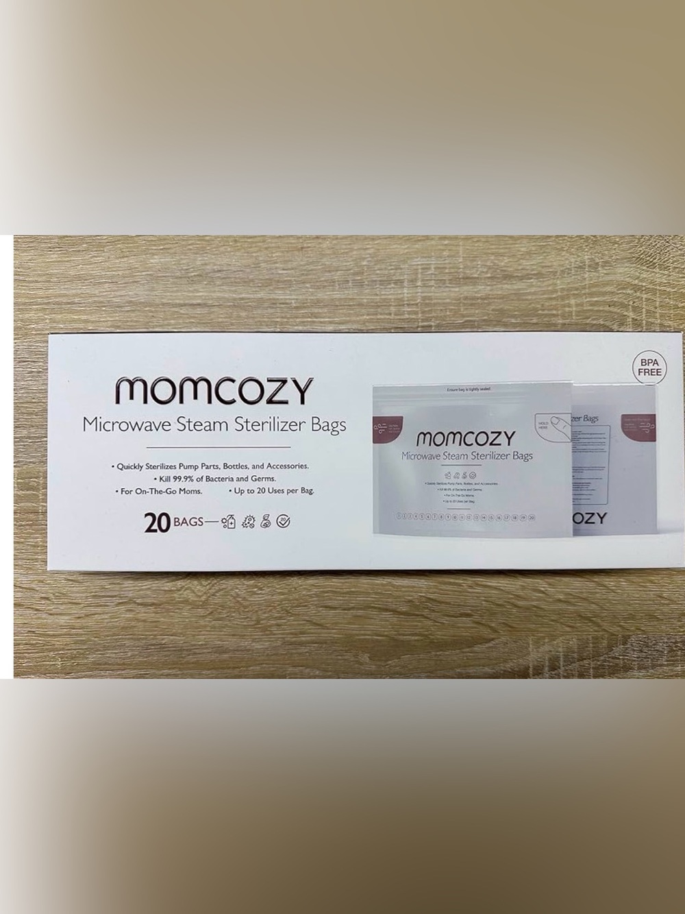 Momcozy Microwave Steam Sterilizer Bags Baby Infant NEW